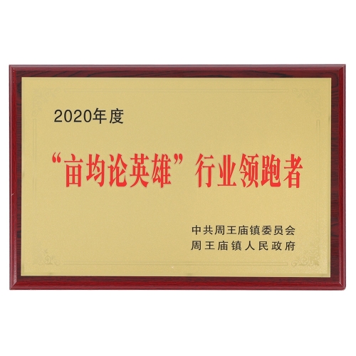 2020畝均論英雄行業(yè)領跑者